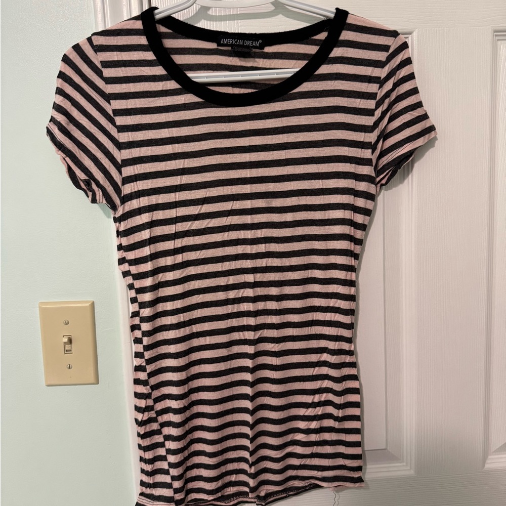 American Dream Black and Pink Striped Apparel